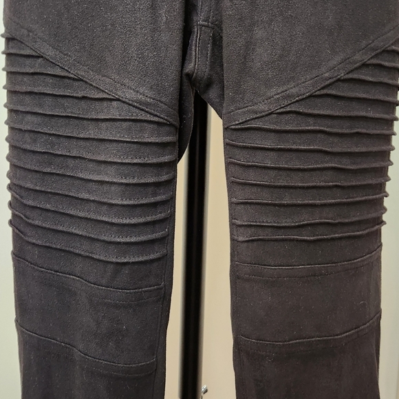 HQP black stretch moto jeggings - Picture 4 of 11